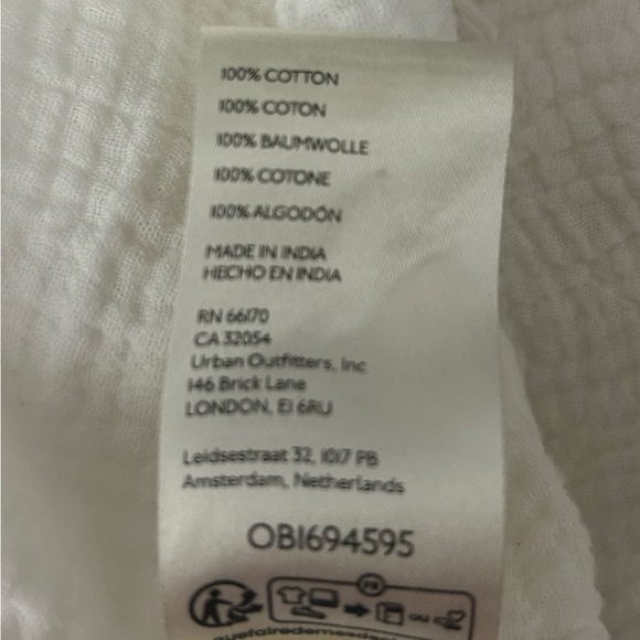 Free People White Textured Button-Up Blouse - Picture 6 of 6